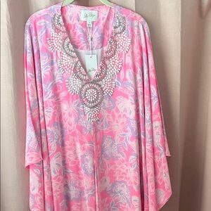 Mindy Beaded Caftan Silk Maxi